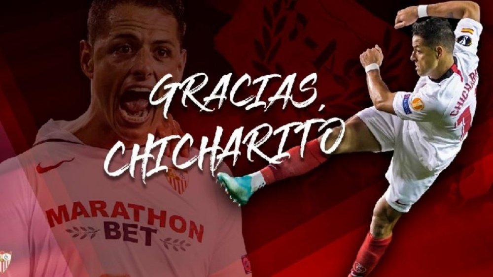 Chicharito, transferido ao Los Angeles Galaxy. Twitter/sevillaFC