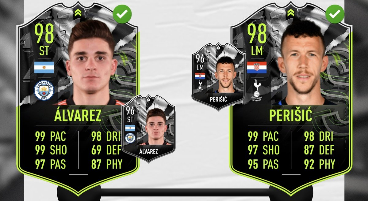 Creatividad del Showdown 'Julián Álvarez vs Perisic'. Team BeSoccer