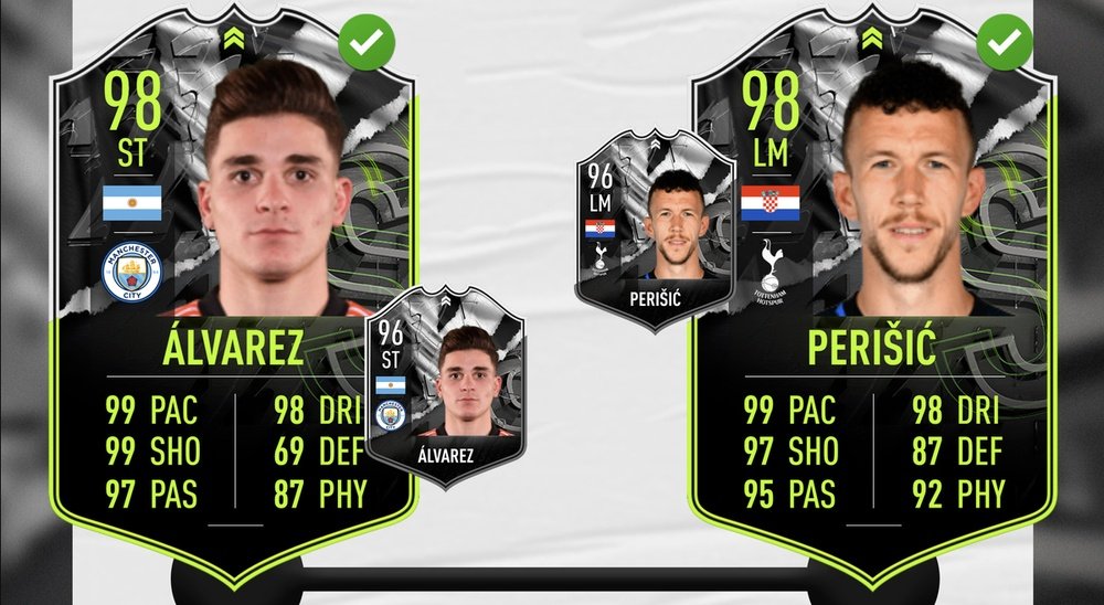 Creatividad del Showdown 'Julián Álvarez vs Perisic'. Team BeSoccer