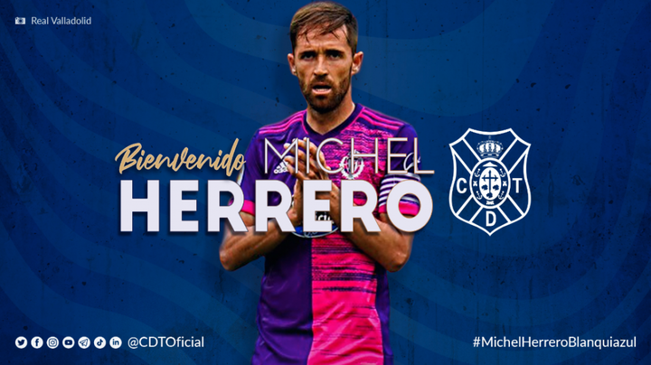 El Tenerife firma libre a Míchel Herrero por dos años
