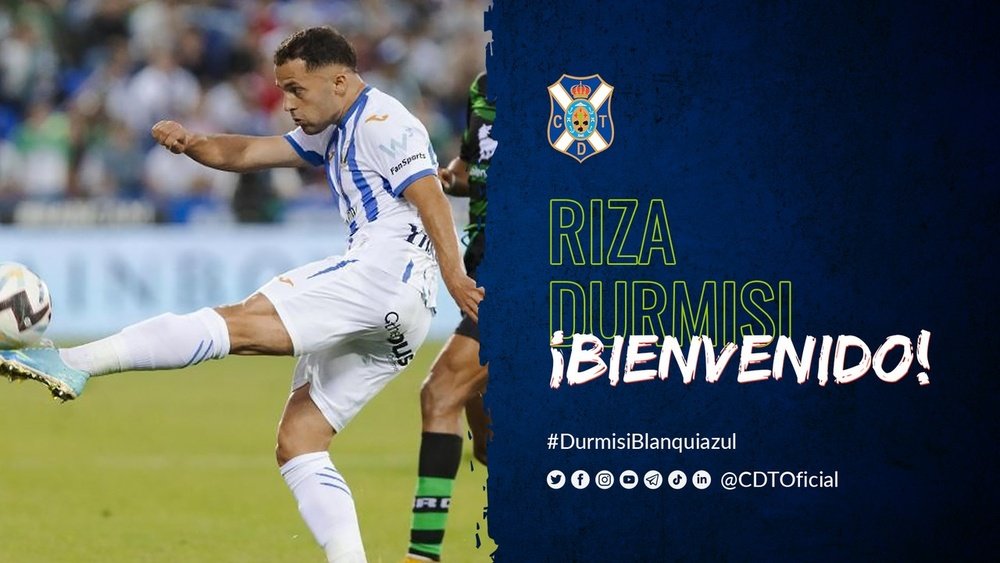 El Tenerife confirmó la llegada de Riza Durmisi. CDTenerife