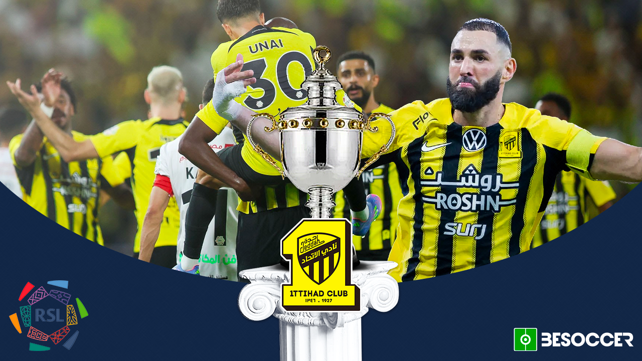El Al Ittihad no perdonó frente al colista y se llevó un triunfo (1-3) con el que logró de manera matemática el título liguero. Lo hizo sin Karim Benzema, presente en el palco