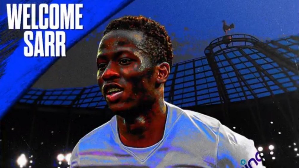 OFICIAL: Sarr, nuevo jugador del Tottenham. Twitter/SpursOfficial