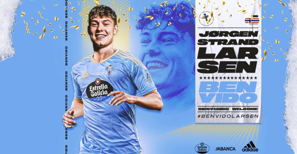 Larsen assina com o Celta de Vigo. Captura/RCCelta