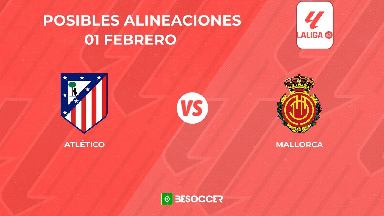 Posibles alineaciones del Atlético de Madrid vs Mallorca. BeSoccer