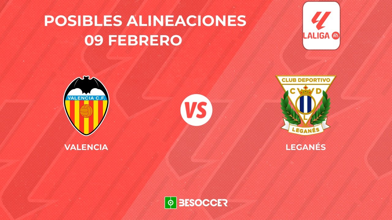 Posibles alineaciones del Valencia vs Leganés. BeSoccer