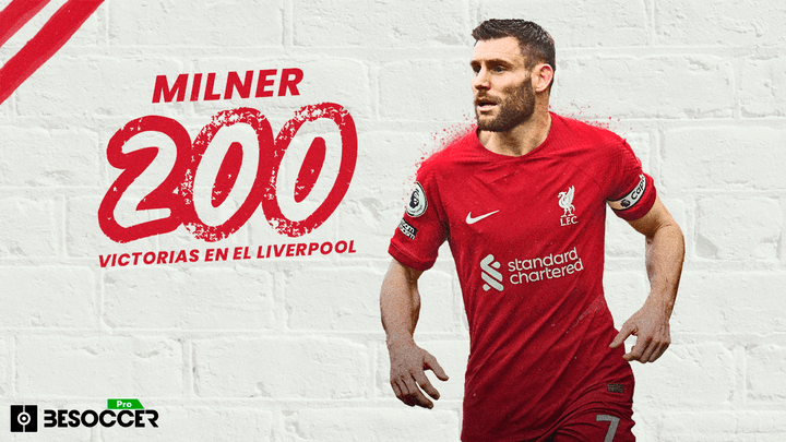 James Milner, institución del fútbol inglés, llega a 200 victorias con el Liverpool