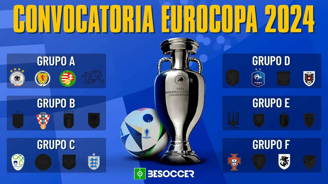 Estas são as listas da Eurocopa 2024. BeSoccer