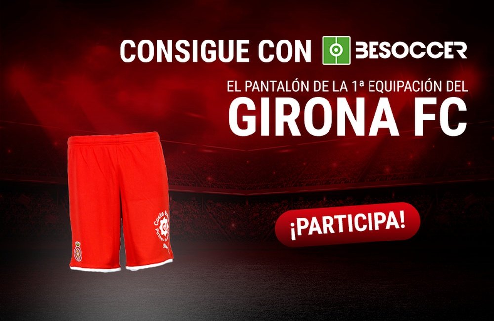 Consigue un pantalón de la primera equipación del Girona. BeSoccer