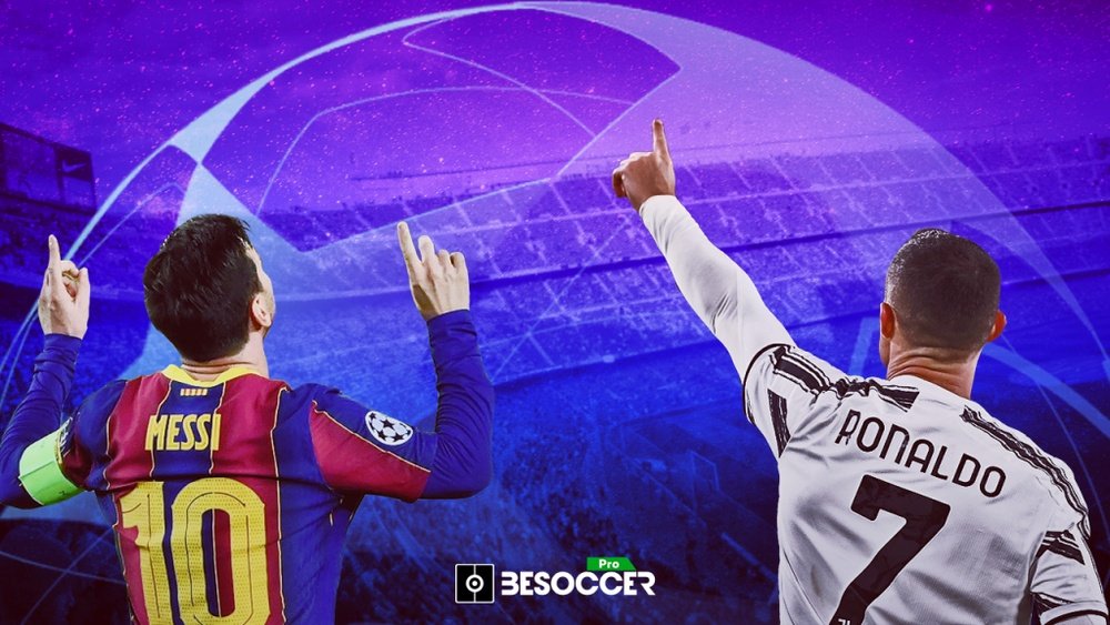 Goles de Messi vs Cristiano en la fase final de Champions League. EFE