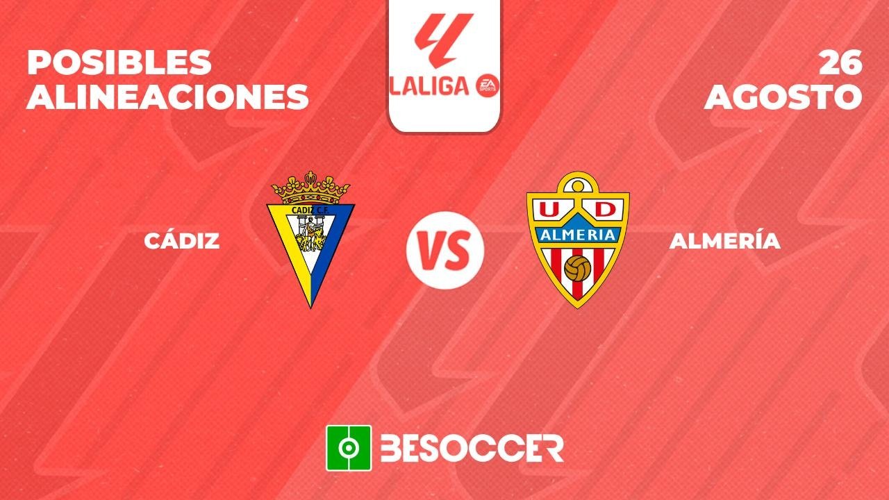 Alineacions de: cádiz cf - ud almeria