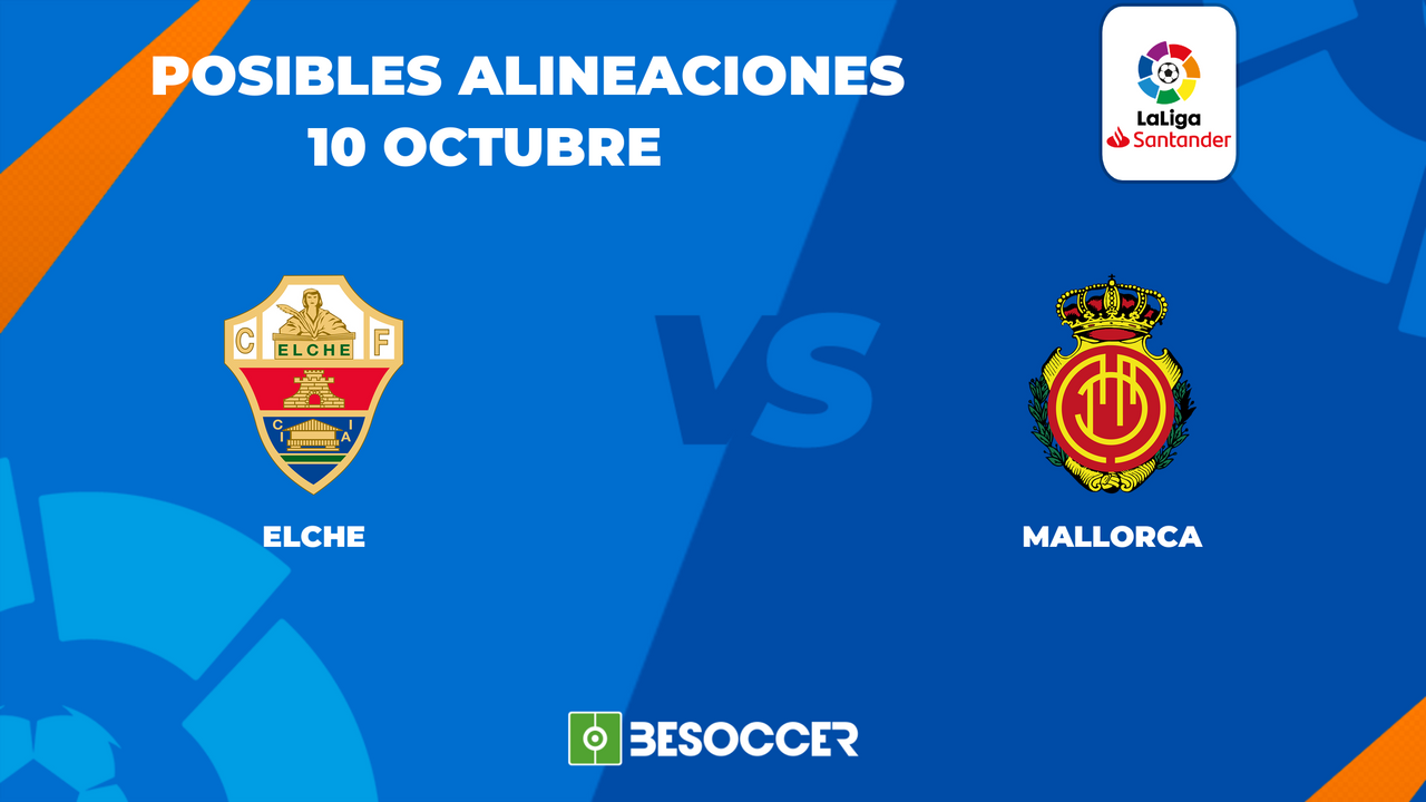 Posibles alineaciones del Elche vs Mallorca