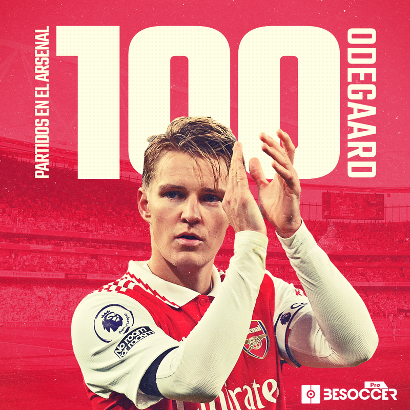 Odegaard 100 partidos Arsenal