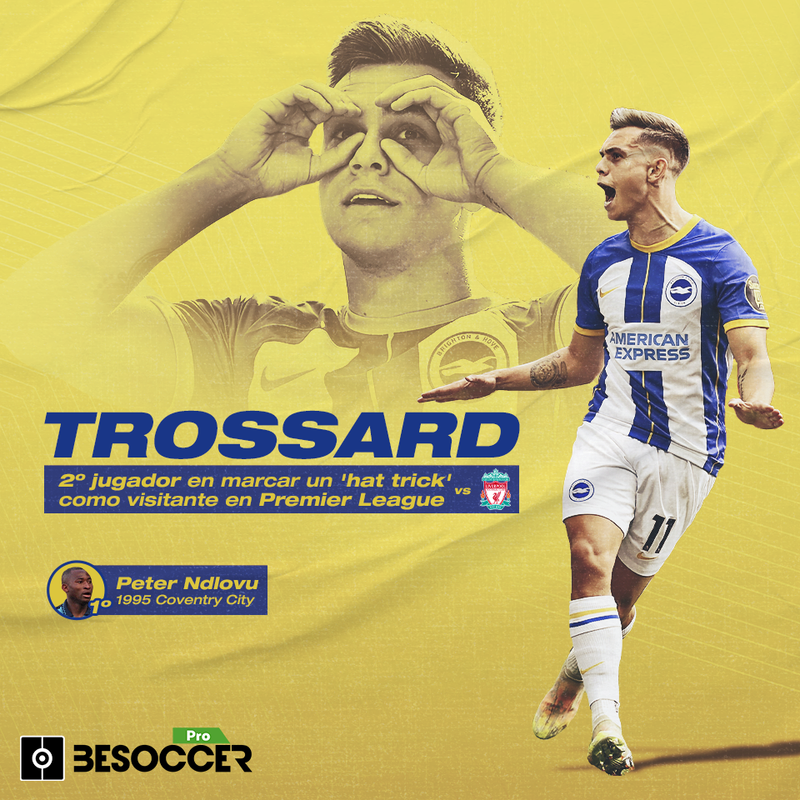 Trossard 'hat trick' Anfield