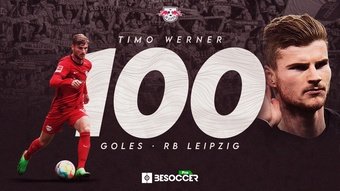 Werner llegó a 100 goles con el RB Leipzig. BeSoccer Pro