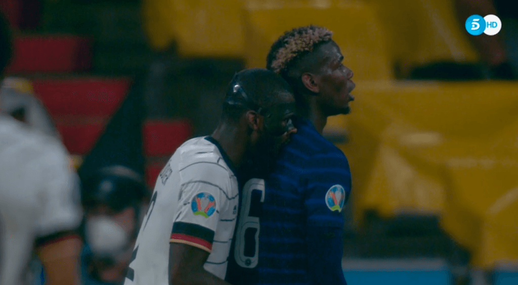 La morsure de Rüdiger sur Pogba