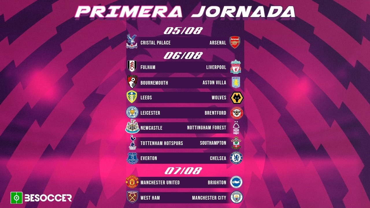 Este es el calendario de la Premier League