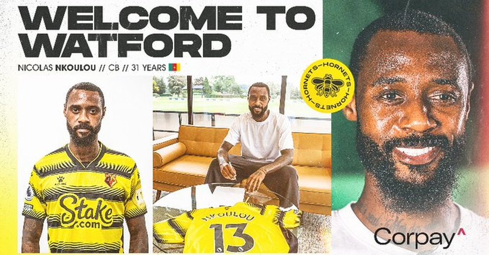 Nkoulou is Watford's newest signing. WatfordFc