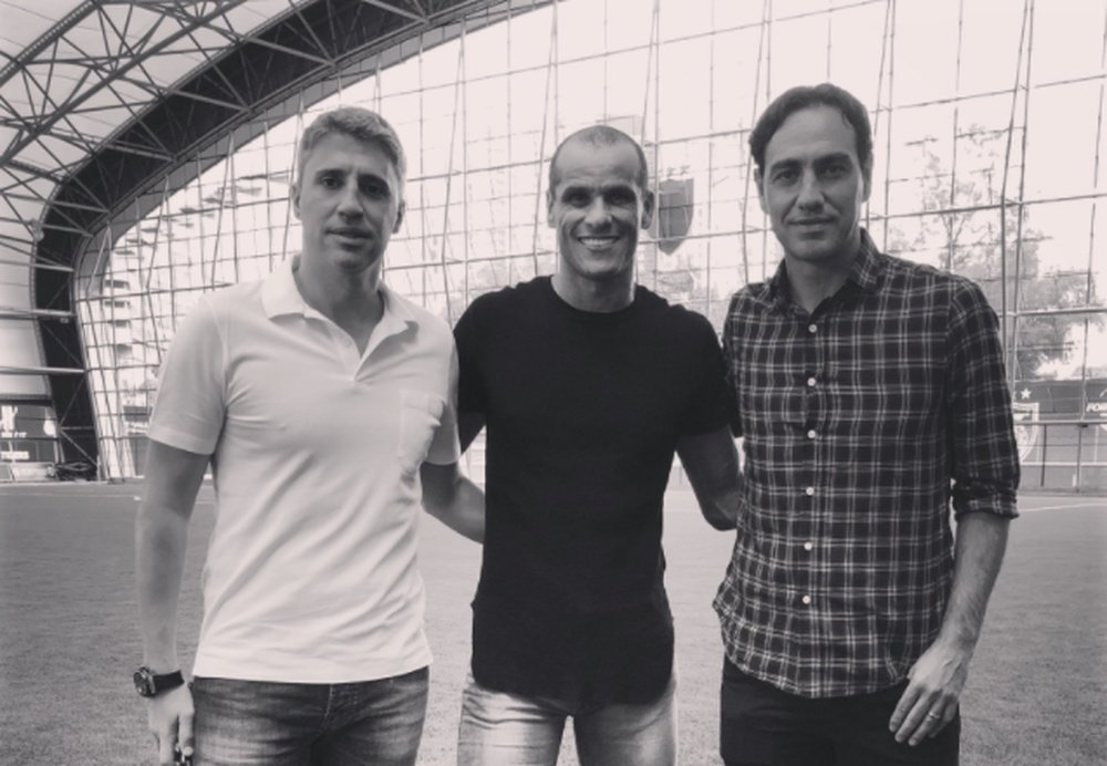 Crespo, Rivaldo y Nesta. Twitter/AlessandroNesta