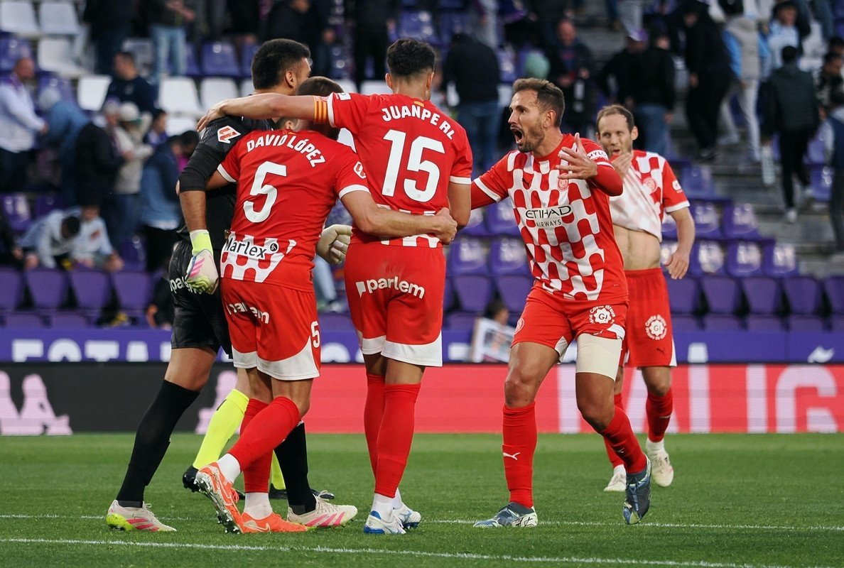 Stuani marcó el gol de la victoria. EFE