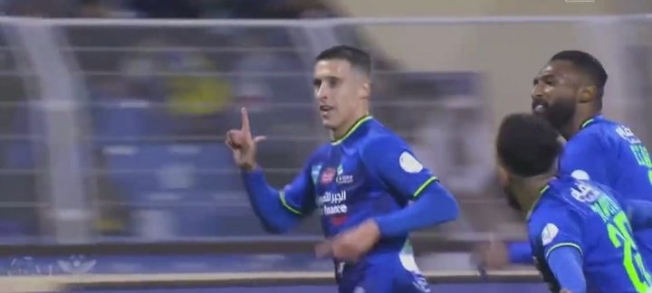 Cristian Tello se estrenó como goleador en Arabia Suadí. Captura/SSC