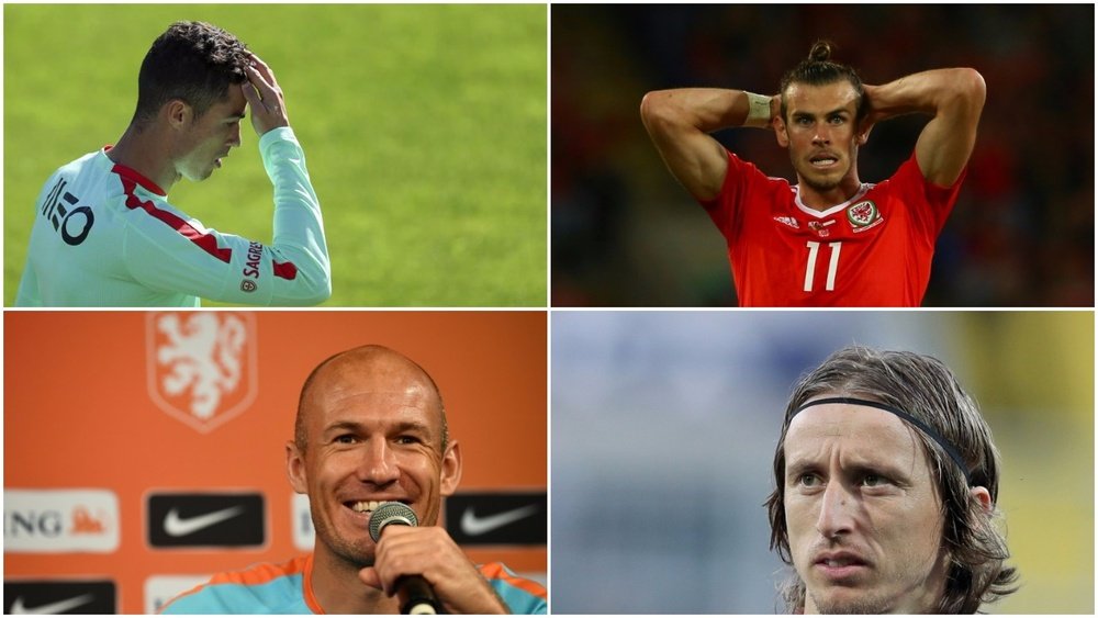 Cristiano, Robben, Bale o Modric tienen en el aire acudir al Mundial. AFP