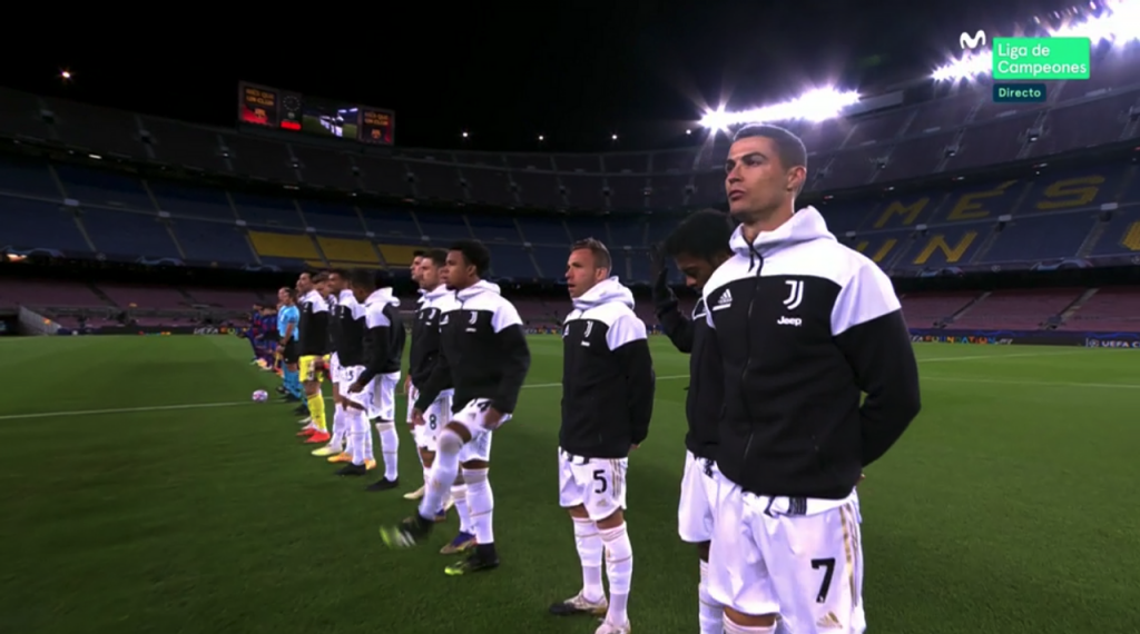Cristiano Ronaldo, antes de un partido de Champions