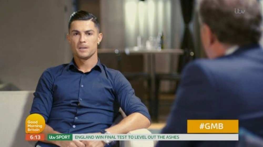 Roanldo in his interview with ITV. Captura/ITV