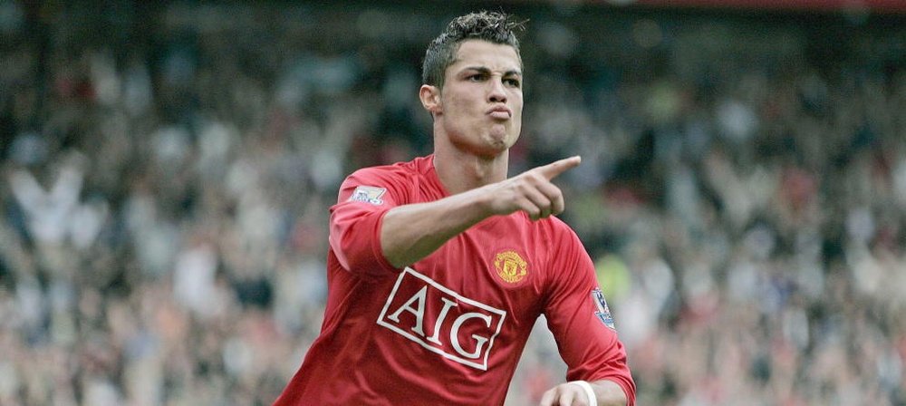 Cristiano Ronaldo célèbre un but lors de son étape à Manchester United. EFE