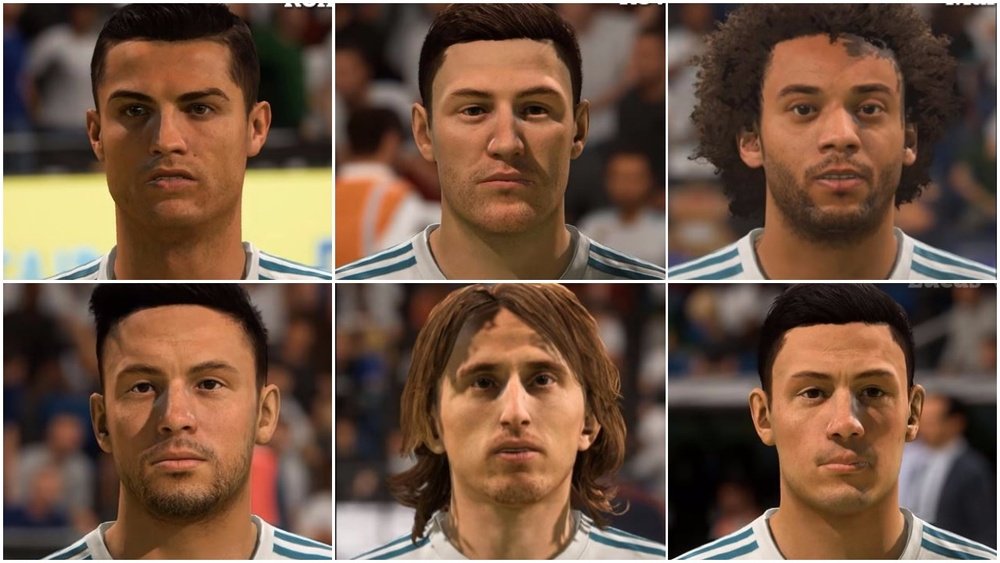 Cristiano, Kovacic, Marcelo, Asensio, Modric et Lucas Vázquez, sur le FIFA 18. EASports