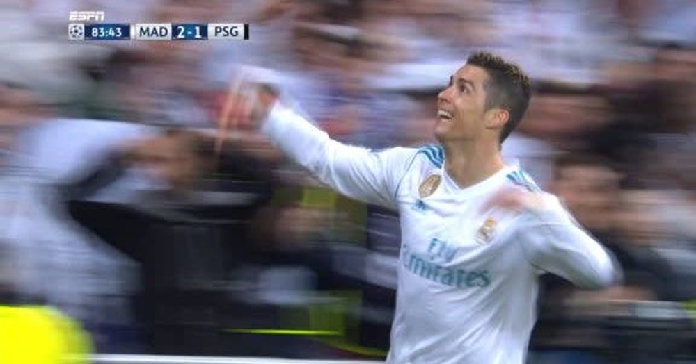 Ronaldo, nos festejos do seu segundo gol. Twitter/ESPN