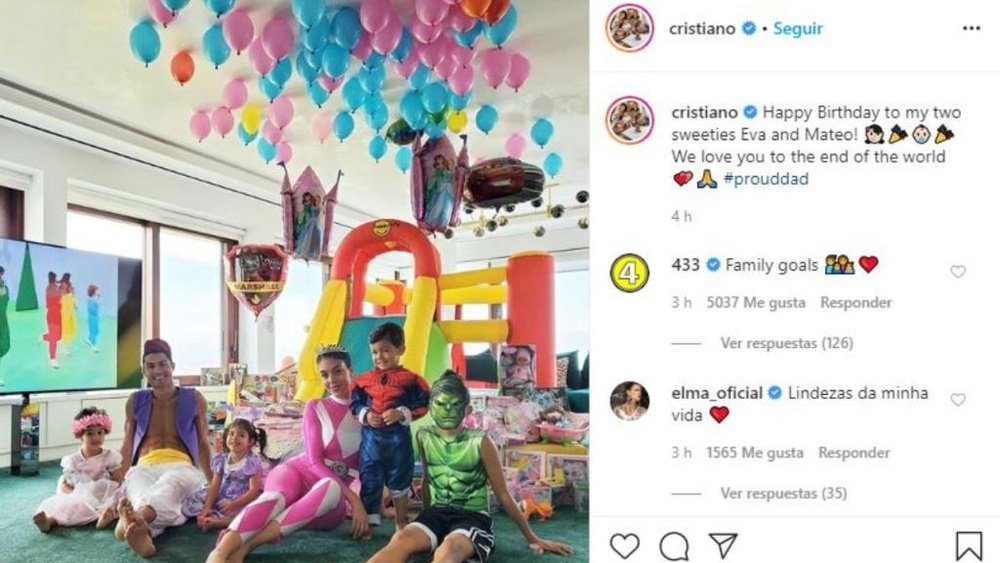 CR7 se transformou em Aladdin em festa de aniversário. Instagram/cristiano