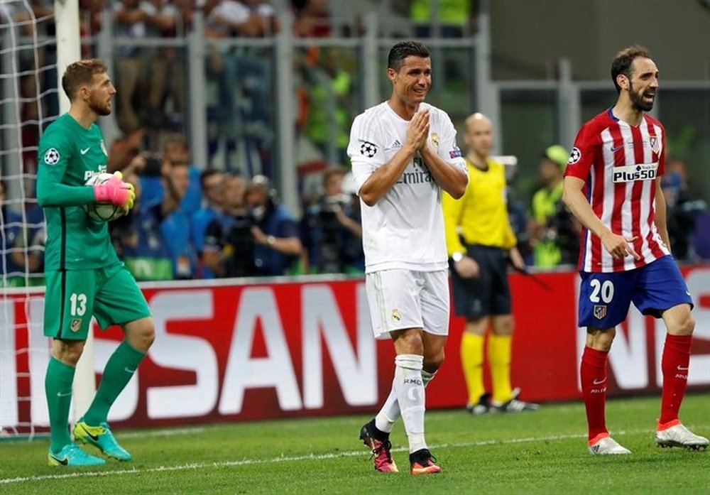 Cristiano regrette un but manqué contre l'Atletico en Ligue des champions.EFE