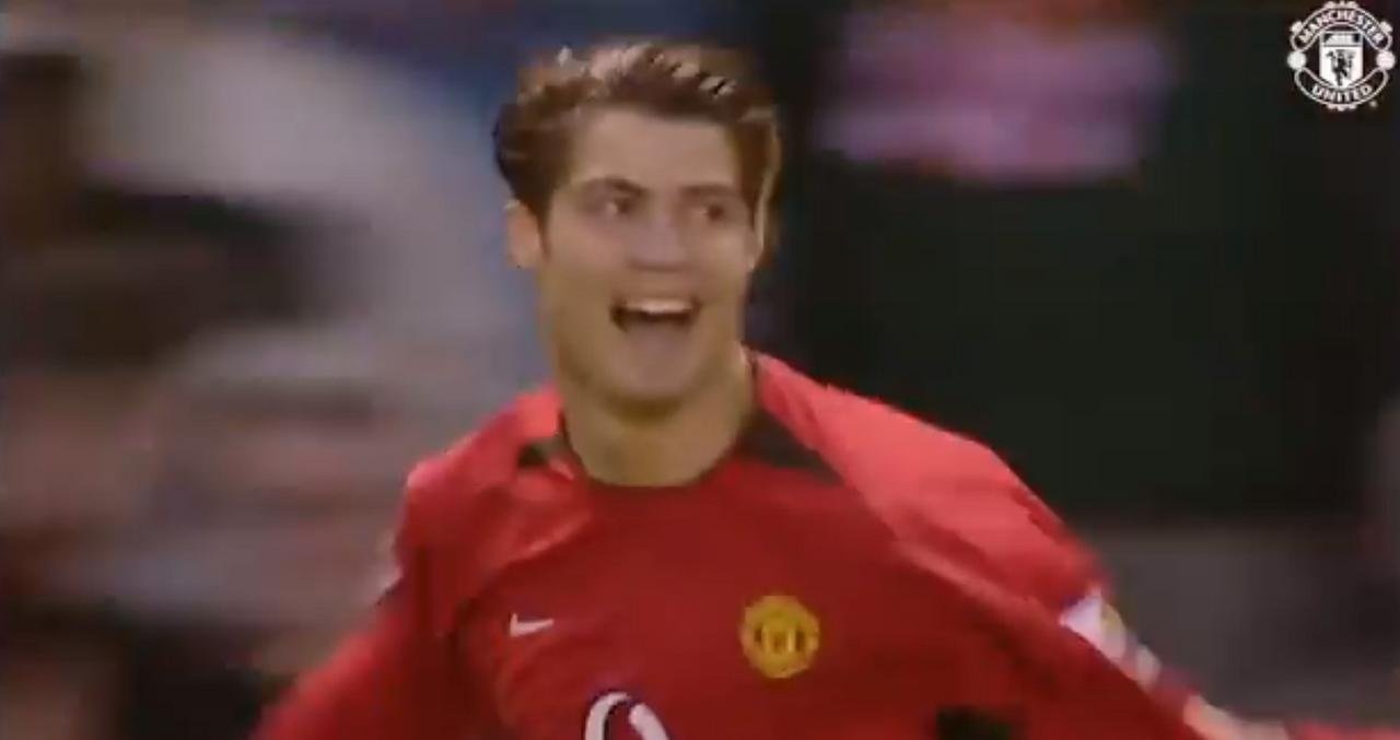 Le premier but du Portugais à Manchester United. Twitter/ManchesterUnited