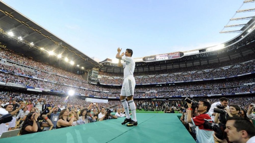 Se cumplen diez años de la presentación de Cristiano con el Madrid. AFP