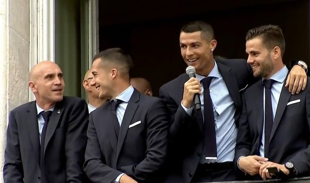 Ronaldo was happy in celebration. Screenshot/ChampionsTotal