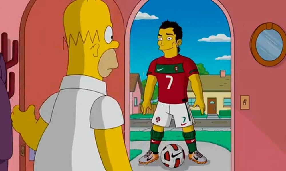 Cristiano humillo a Homer en un capítulo de Los Simpson. FOX
