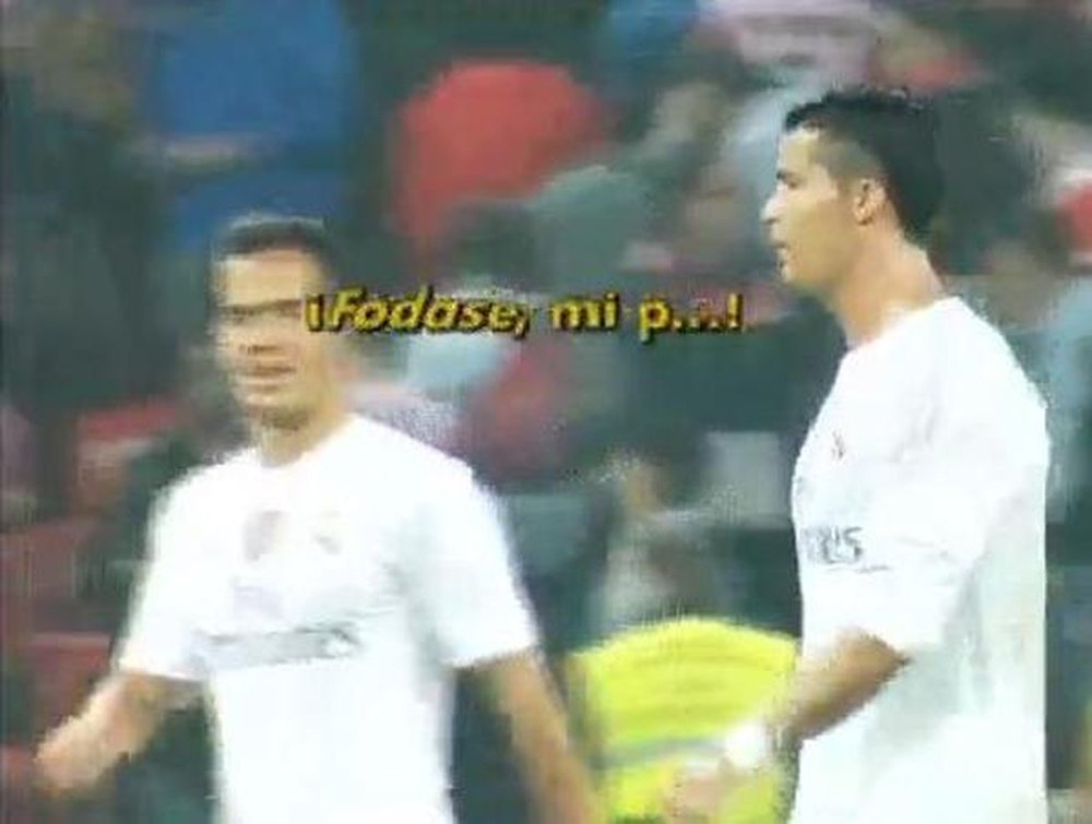 Cristiano Ronaldo, enfadado tras el partido con el Real Madrid. Twitter