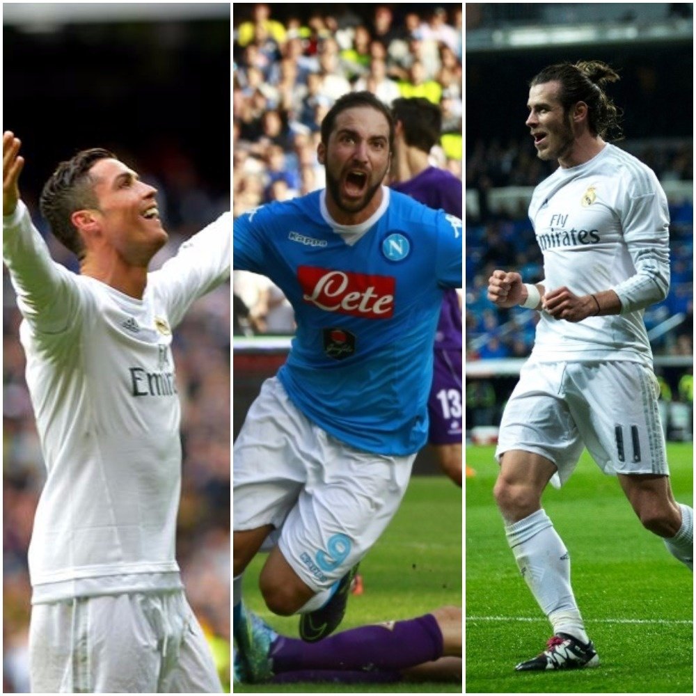 Cristiano Ronaldo, Higuaín y Gareth Bale. BeSoccer