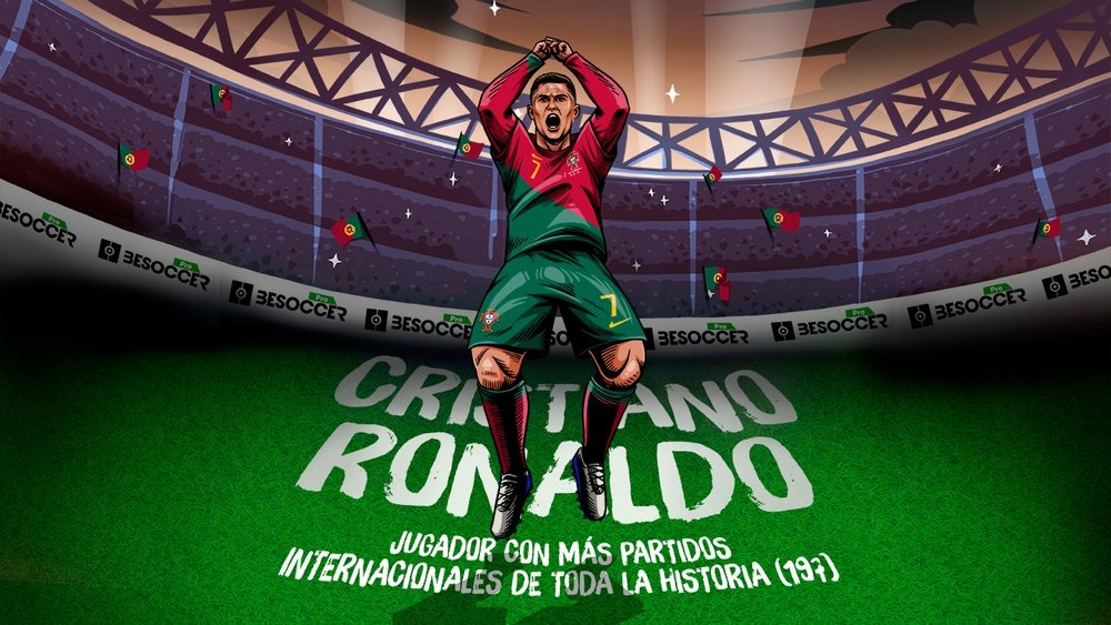 Épico Cristiano Ronaldo: jugador con más partidos internacionales de la historia. BeSoccer Pro