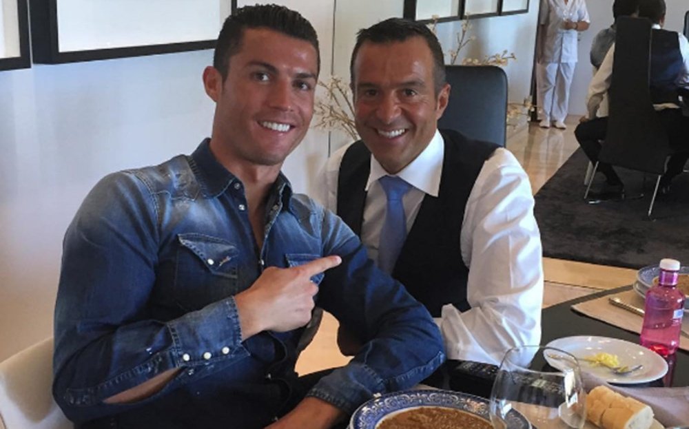 Mendes is Ronaldo's representative. Instagram