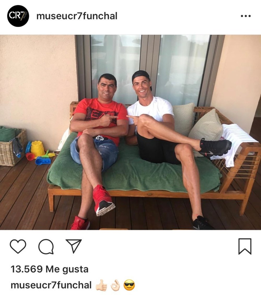 Ronaldo passe du bon temps avec son frangin. Instagram/Museucr7funchal