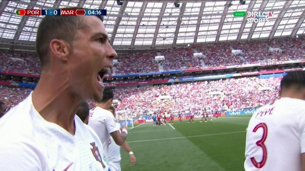 Cristiano ouvre la marque. Capture/DirectvSports