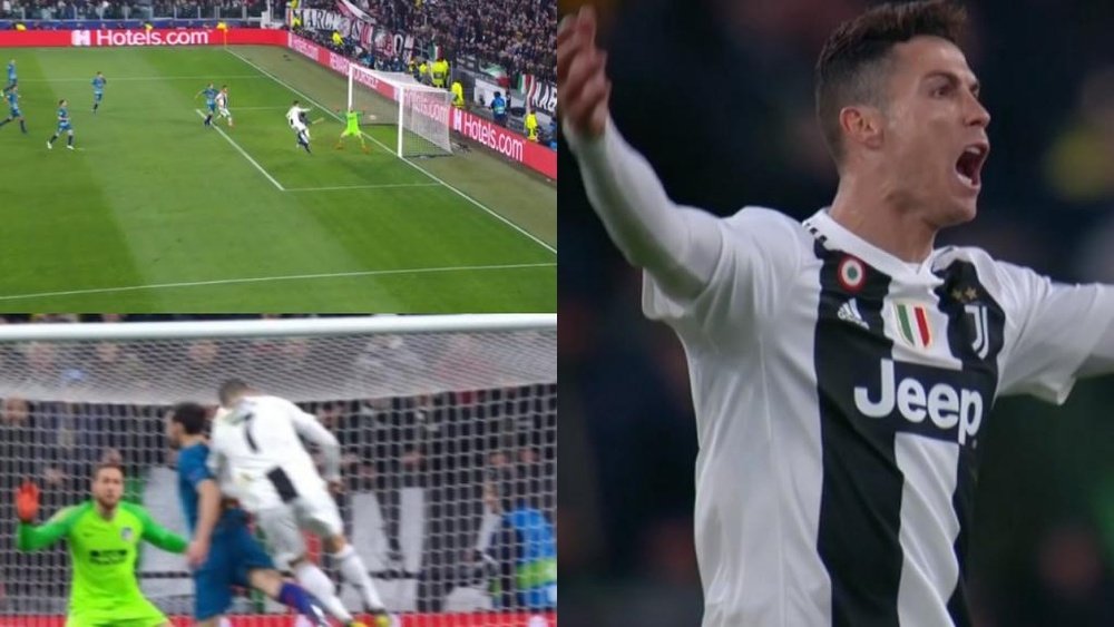 Ronaldo ouvre le score. Capture/Movistar