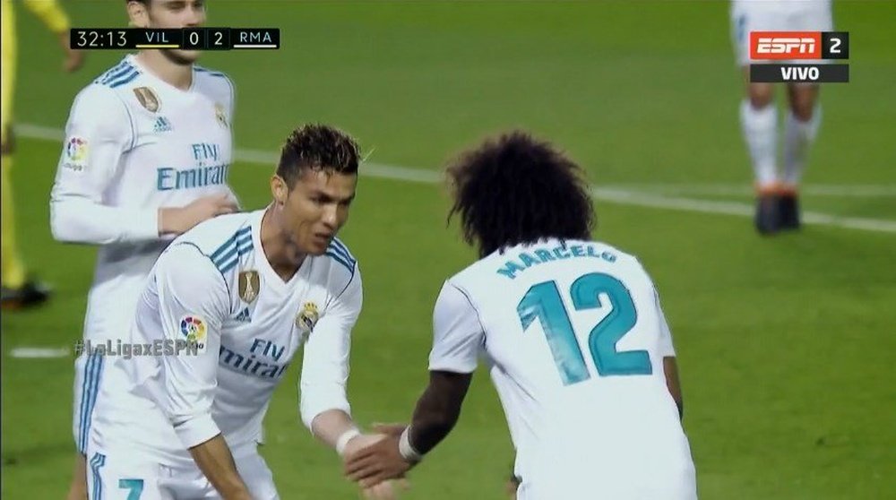 Cristiano hizo el segundo del Madrid. Captura/ESPN