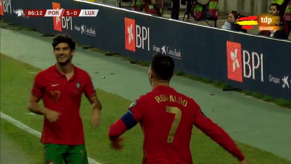 Cristiano anotó un 'hat trick' ante Portugal. Captura/tdp