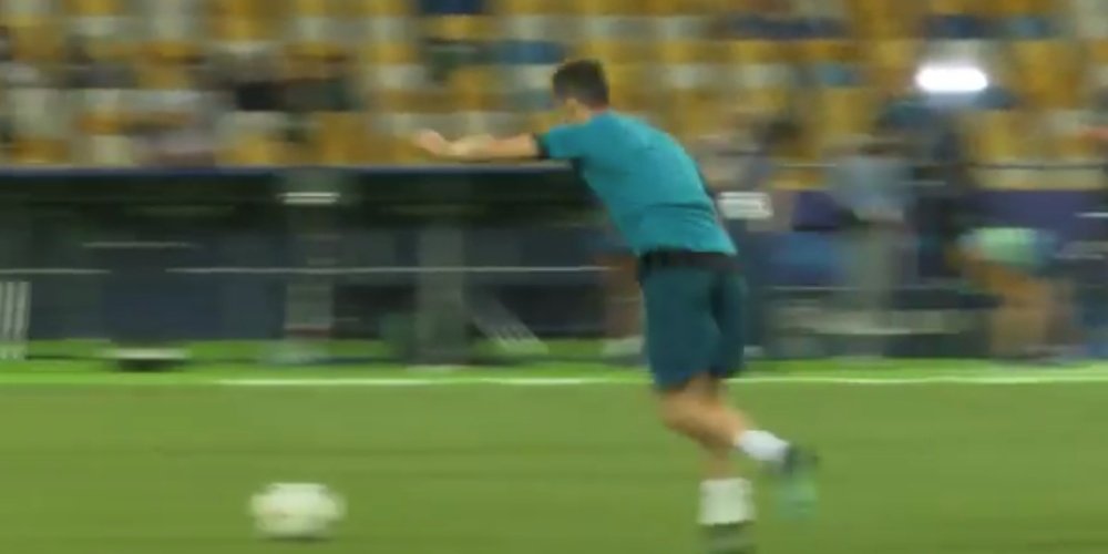 Ronaldo made sure his penalties were pin-point. Captura/ASTV