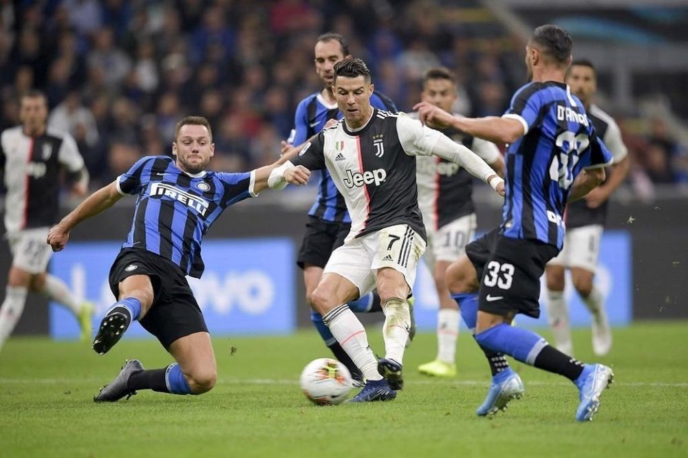 Inter and Juventus players, involved in an alleged scandal. JuventusFC