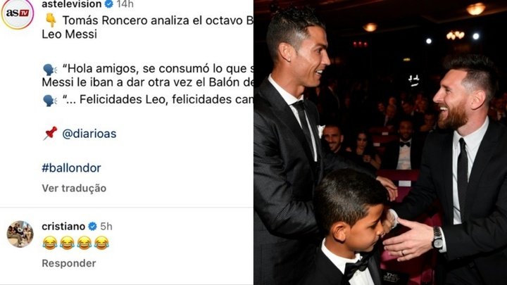 Jornalista espanhol criticou a Bola de Ouro de Messi... e Cristiano riu!
