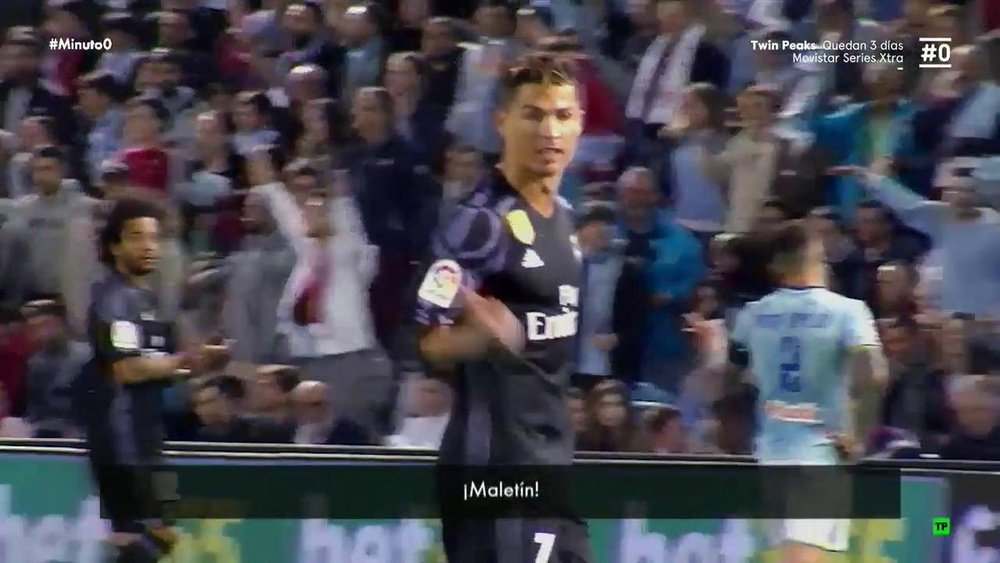 Cristiano Ronaldo acusou o jogador do Celta de jogar por dinheiro. Movistar